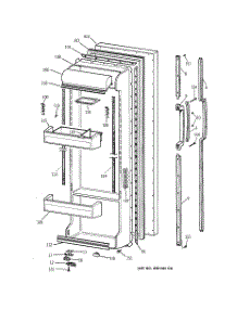 02 - Fresh Food Door parts for Ge Refrigerator TFX25VPAAAA from AppliancePartsPros.com