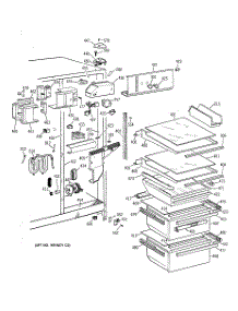 03 - Fresh Food Section parts for Ge Refrigerator TFG25JRYAWW from AppliancePartsPros.com