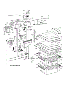 03 - Fresh Food Section parts for Ge Refrigerator TFG22JRXDWW from AppliancePartsPros.com