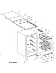 02 - Cabinet parts for Ge Refrigerator TAX4SNXCWH from AppliancePartsPros.com