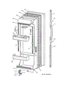 02 - Fresh Food Door parts for Ge Refrigerator TFX25QRBAWW from AppliancePartsPros.com