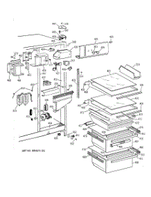 03 - Fresh Food Section parts for Ge Refrigerator TFG22JRXFWW from AppliancePartsPros.com