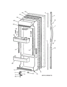 02 - Fresh Food Door parts for Ge Refrigerator TFX25PABABB from AppliancePartsPros.com