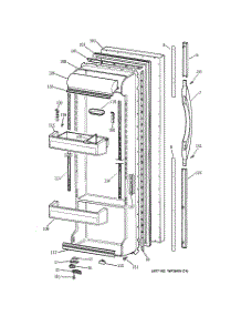 02 - Fresh Food Door parts for Ge Refrigerator TFX25PPBABB from AppliancePartsPros.com