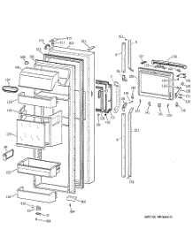 02 - Fresh Food Door parts for Ge Refrigerator TFG30PFZAWW from AppliancePartsPros.com