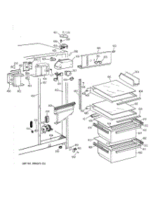 03 - Fresh Food Section parts for Ge Refrigerator TFZ20JAYFWW from AppliancePartsPros.com
