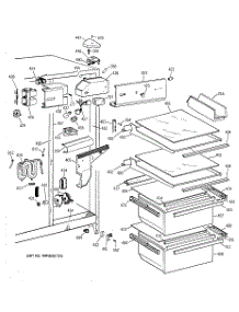 03 - Fresh Food Section parts for Ge Refrigerator TFT20JRXDWW from AppliancePartsPros.com