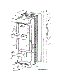 03 - Fresh Food Door parts for Ge Refrigerator TFX22CRBAWW from AppliancePartsPros.com