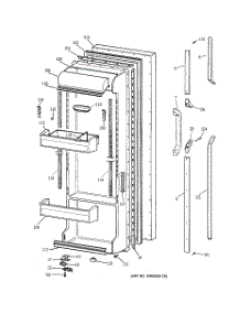 02 - Fresh Food Door parts for Ge Refrigerator TFK22PRXEAA from AppliancePartsPros.com