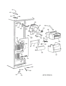 03 - Freezer Section parts for Ge Refrigerator TPX24BIYEBB from AppliancePartsPros.com