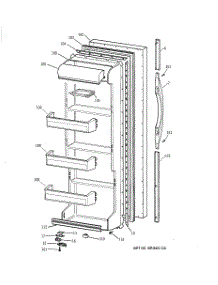 02 - Fresh Food Door parts for Ge Refrigerator TFX20SABAAA from AppliancePartsPros.com