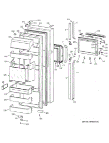 02 - Fresh Food Door parts for Ge Refrigerator MSK28DHZDAA from AppliancePartsPros.com