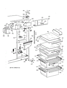 03 - Fresh Food Section parts for Ge Refrigerator TFK22JAXEAA from AppliancePartsPros.com