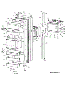 02 - Fresh Food Door parts for Ge Refrigerator MSK28PFZDAA from AppliancePartsPros.com