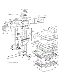 03 - Fresh Food Section parts for Ge Refrigerator TFK22JAAAAA from AppliancePartsPros.com