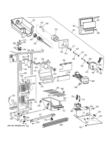 02 - Freezer Section parts for Ge Refrigerator TFT25JWYDAA from AppliancePartsPros.com