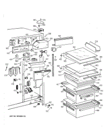 03 - Fresh Food Section parts for Ge Refrigerator TFT25JWYDAA from AppliancePartsPros.com