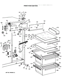 03 - Fresh Food Section parts for Ge Refrigerator TFX20JRSBWH from AppliancePartsPros.com
