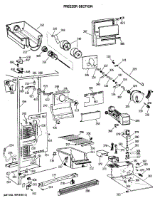 02 - Freezer Section parts for Ge Refrigerator TFX20JRSBWW from AppliancePartsPros.com