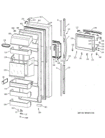 02 - Fresh Food Door parts for Ge Refrigerator TPG24PFCEWW from AppliancePartsPros.com