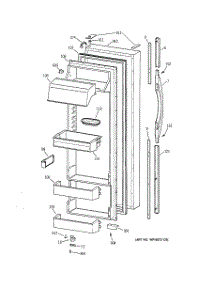 02 - Fresh Food Door parts for Ge Refrigerator TPG24PRCEWW from AppliancePartsPros.com