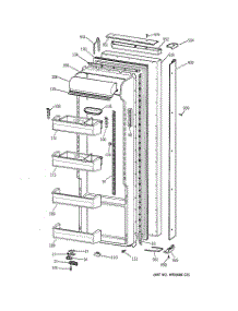 02 - Fresh Food Door parts for Ge Refrigerator TPG21BRCEBB from AppliancePartsPros.com