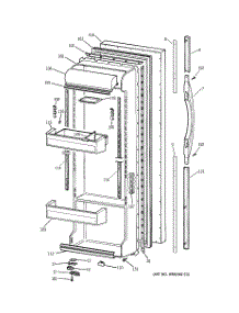 02 - Fresh Food Door parts for Ge Refrigerator TFX25CPCEWW from AppliancePartsPros.com