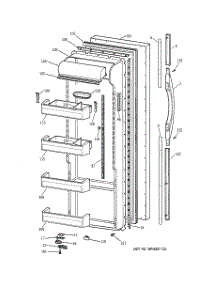 02 - Fresh Food Door parts for Ge Refrigerator TPG21PRCEWW from AppliancePartsPros.com
