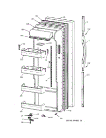02 - Fresh Food Door parts for Ge Refrigerator TPG21JRCEBB from AppliancePartsPros.com