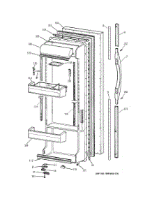 02 - Fresh Food Door parts for Ge Refrigerator TFX25PABEBB from AppliancePartsPros.com