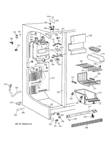 03 - Freezer Section parts for Ge Refrigerator TFX25PABEBB from AppliancePartsPros.com