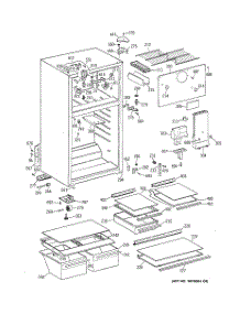 02 - Cabinet parts for Ge Refrigerator TBJ14NABLRWW from AppliancePartsPros.com