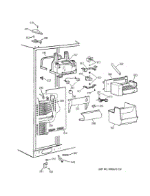 03 - Freezer Section parts for Ge Refrigerator TPX24BIBEWW from AppliancePartsPros.com