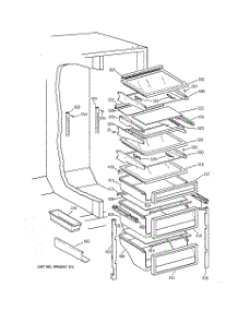 05 - Fresh Food Shelves parts for Ge Refrigerator TPX21PRBEBB from AppliancePartsPros.com