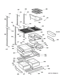 06 - Shelves parts for Ge Refrigerator TNX22PRCBLCC from AppliancePartsPros.com