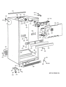 03 - Cabinet parts for Ge Refrigerator TBG21IABURWW from AppliancePartsPros.com