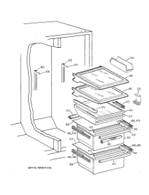 05 - Fresh Food Section parts for Ge Refrigerator TFX25VPBEAA from AppliancePartsPros.com