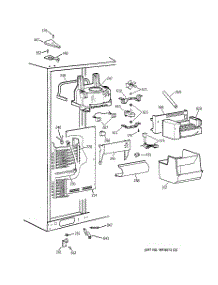 03 - Freezer Section parts for Ge Refrigerator TPS24BICABS from AppliancePartsPros.com