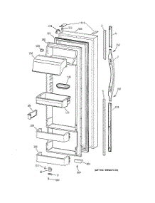 02 - Fresh Food Door parts for Ge Refrigerator TPX24PPBECC from AppliancePartsPros.com