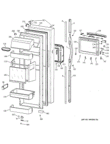 02 - Fresh Food Door parts for Ge Refrigerator TFX28PBBEAA from AppliancePartsPros.com