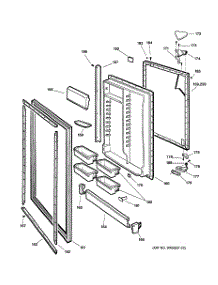 02 - Fresh Food Door parts for Ge Refrigerator TCX18PACBRWW from AppliancePartsPros.com