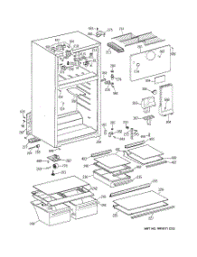 02 - Cabinet parts for Ge Refrigerator TBT18NABSRWW from AppliancePartsPros.com
