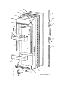 03 - Fresh Food Door parts for Ge Refrigerator TFX22QRCEWW from AppliancePartsPros.com