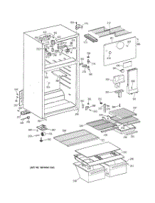 02 - Cabinet parts for Ge Refrigerator TBT18TABSRWW from AppliancePartsPros.com