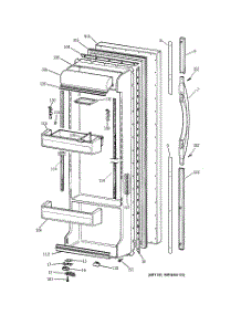 03 - Fresh Food Door parts for Ge Refrigerator TFX22ARBEWW from AppliancePartsPros.com