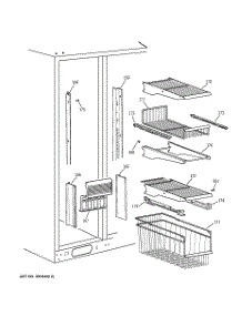 04 - Freezer Shelves parts for Ge Refrigerator TPS24BPCABS from AppliancePartsPros.com