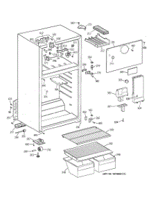 02 - Cabinet parts for Ge Refrigerator TBX16SABSRWW from AppliancePartsPros.com