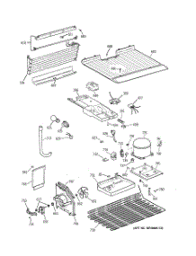 03 - Unit Parts parts for Ge Refrigerator TBT18SABJRAA from AppliancePartsPros.com
