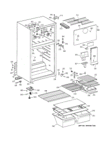 02 - Cabinet parts for Ge Refrigerator TBT14DABRRWW from AppliancePartsPros.com