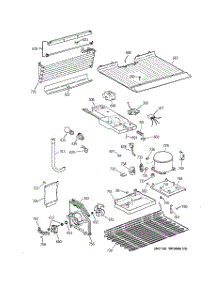03 - Unit Parts parts for Ge Refrigerator TBT18TABNRWW from AppliancePartsPros.com